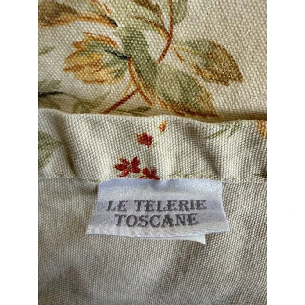 Le Telerie Toscane Heirloom Tablecloth 100% Cotton Floral Luxury Italy 96x66